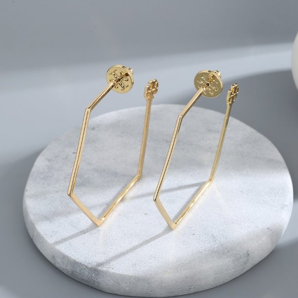 Tory Butch hexagon hoops - Picture 2 of 3